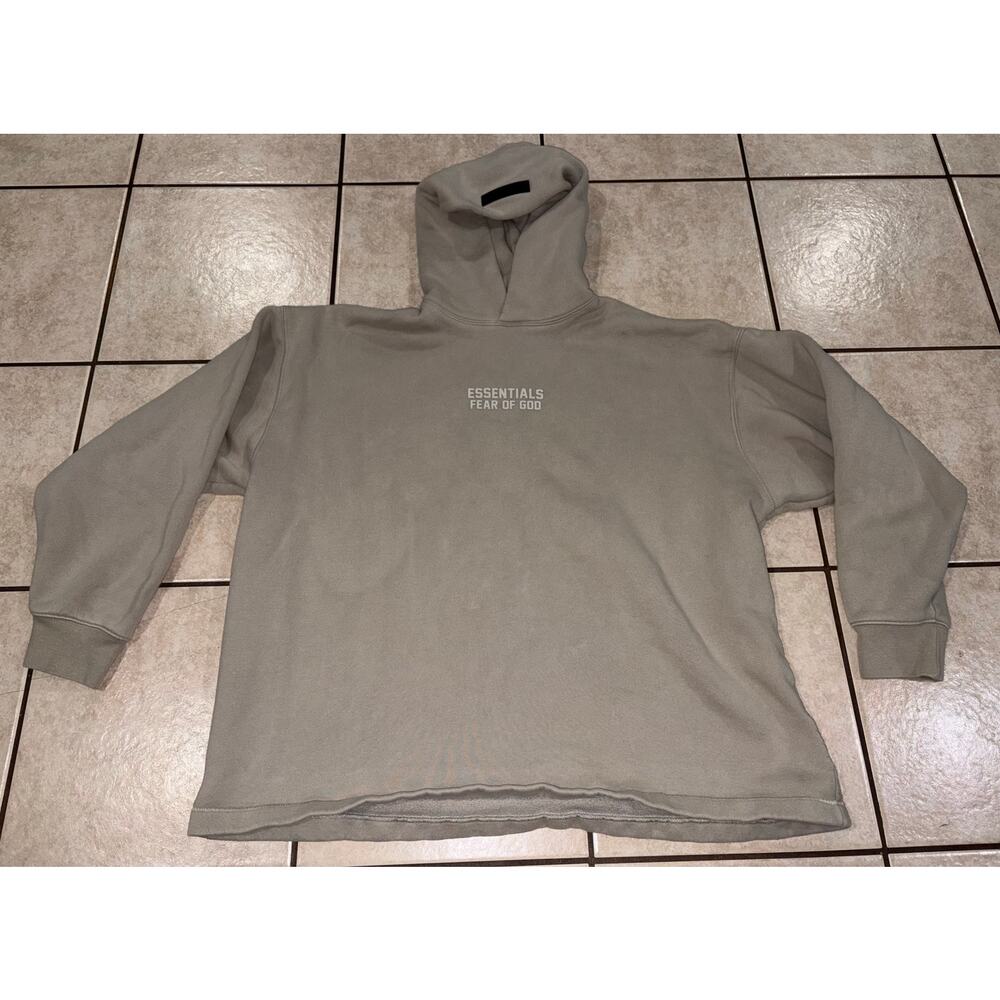 Essentials Fear of God hoodie beige pullover medium